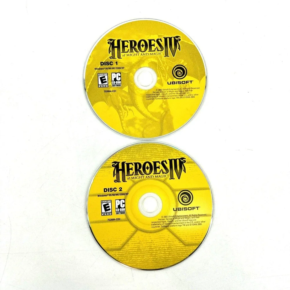 PC Game Lot Vintage Doom II, Rome Total War & Heroes IV of Might &‎ Magic CD Rom
